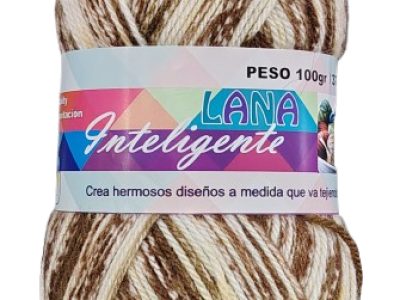 Lana Inteligente 100 Gr Blanco Con Cafe — MKS Mercería