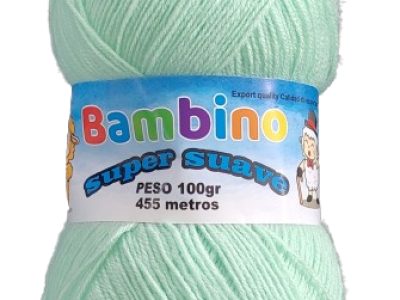 Lana Bambino Bebe Llano Color Menta 100gr — MKS Mercería