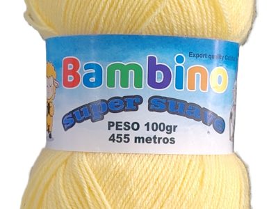 Lana Bambino Bebe Llano Color  Amarilla 100gr — MKS Mercería