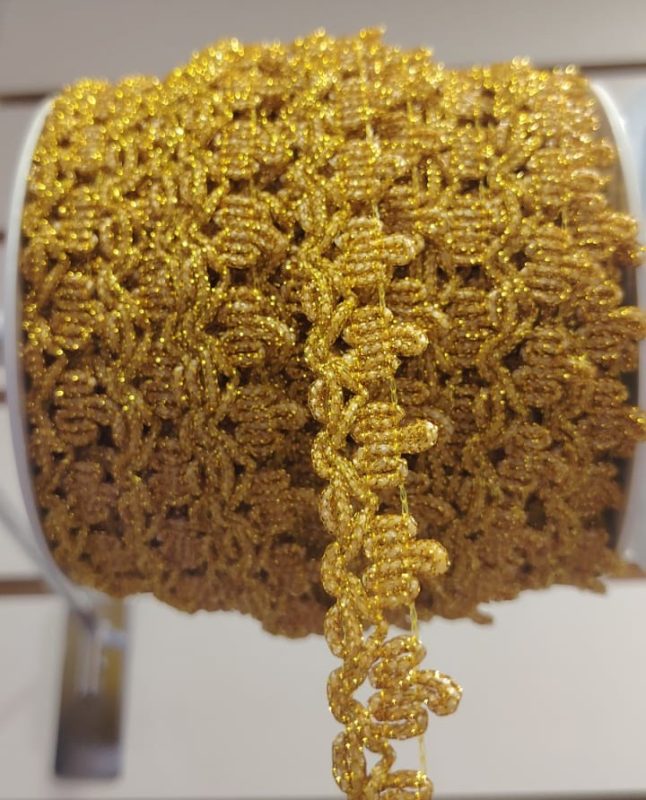 Cinta De Encaje Dorado 10cm