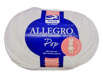Allegro Pop 80gr Pasa Color Blanco — MKS Mercería