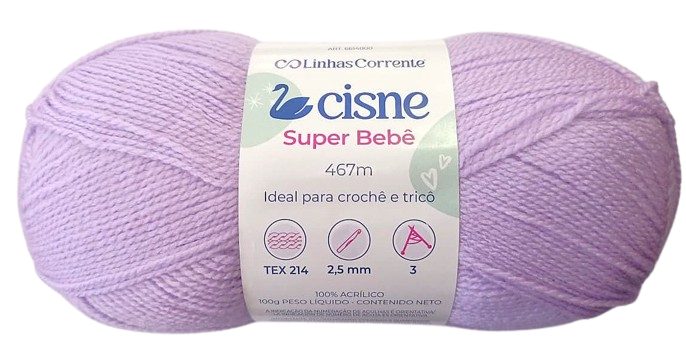 Lana Cisne Super Bebe Lila 100gr