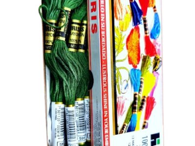 Hilo Iris Para Bordar Madeja Color Verde Botella — MKS Mercería